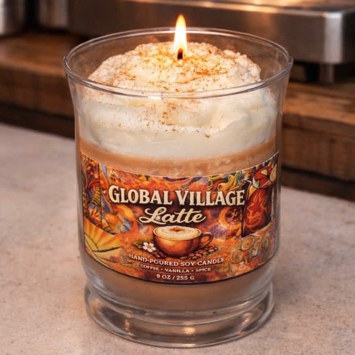 Global Village Latte Candle