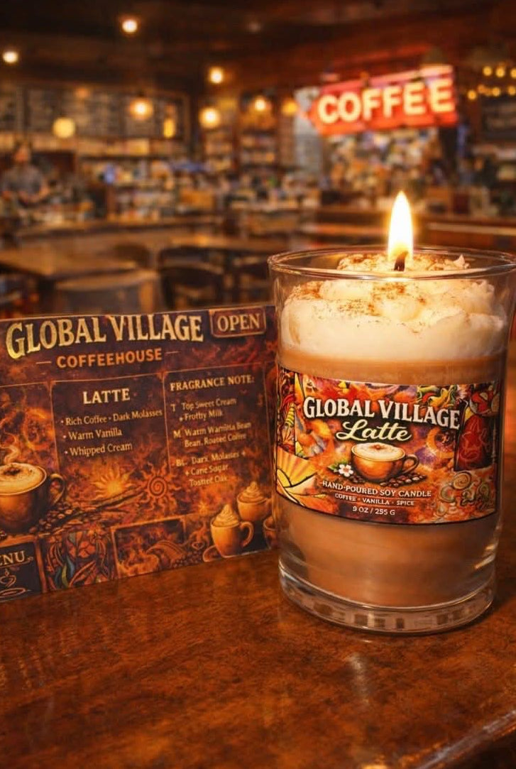 Global Village Latte Candle